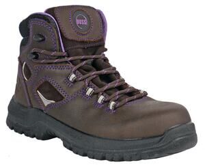 HOSS Women Lacy 6" Composite Toe Work Boot US 11 Brown Leather Waterproof SR EUC